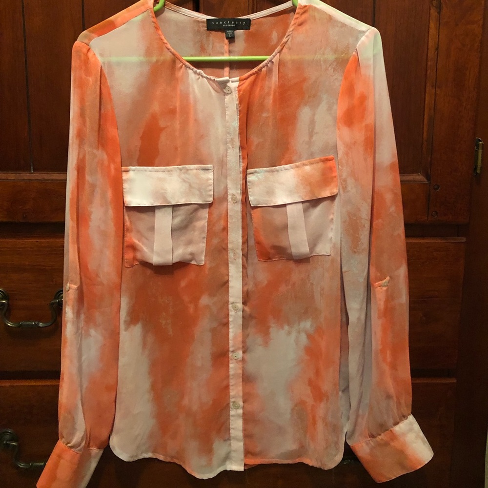 Sheer button up blouse